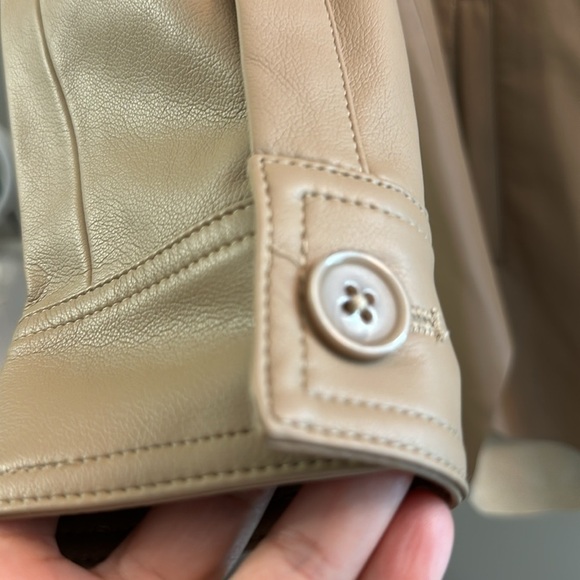 NWT! REVOLVE BLANKNYC Shacket vegan leather front Button Down luxury SZ XS - Picture 10 of 11